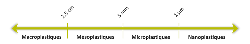 Schéma taille des microplastiques